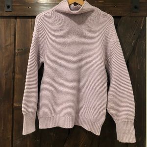 Leith lilac purple mock neck sweater